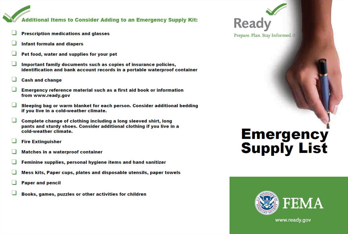 FEMA list